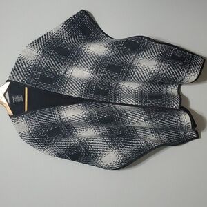 Ike Behar Wrap sweater women's one size cape black grey gray comfy wrap Cozy